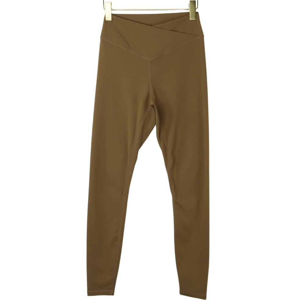 Sunzel Tan Beige Cross Over Waist Leggings Size Medium High Waist - Picture 5 of 9